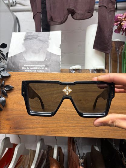 AW2021 Louis Vuitton by Virgil Abloh  Black/Gold ‘Cyclone’ Crystal Embellished Sunglasses