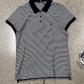 Hysteric Glamour Black/White Striped ‘Scorpion’ Embroidered Polo