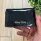 Miu Miu Gloss Black Leather Cardholder ‘Bow’ Wallet