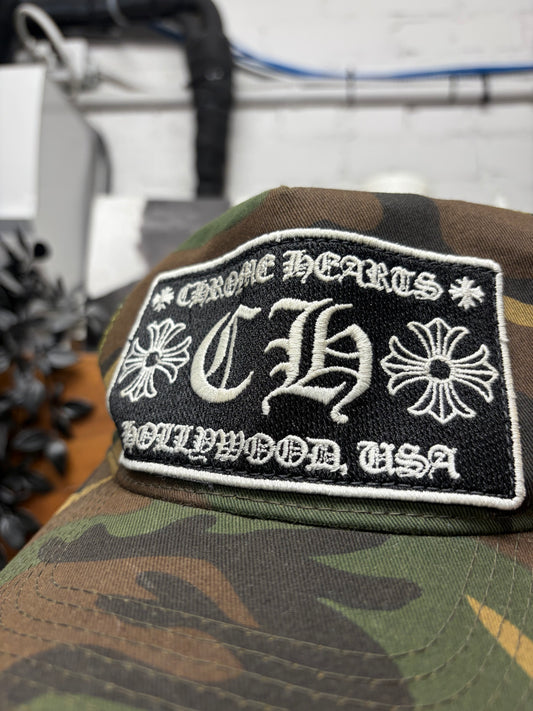 Vintage Chrome Hearts ‘Hollywood’ Store Exclusive Camouflage Trucker Hat