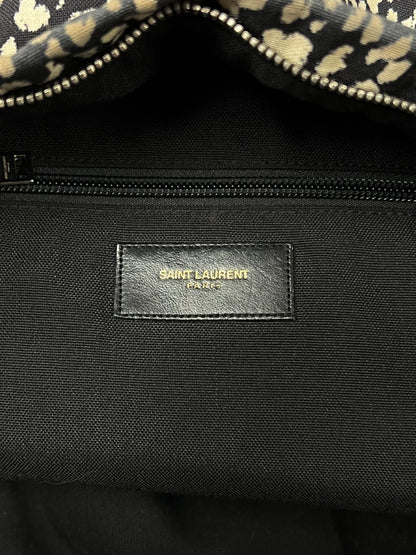 Saint Laurent ‘Leopard Print’ Leather/Canvas Backpack