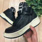 Rick Owens ‘TurboPWN’ Black Leather High Top Sneakers