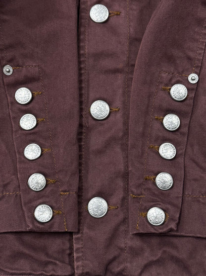 Vintage 80s Jean Paul Gaultier ‘Oxblood’ Red Denim Jacket