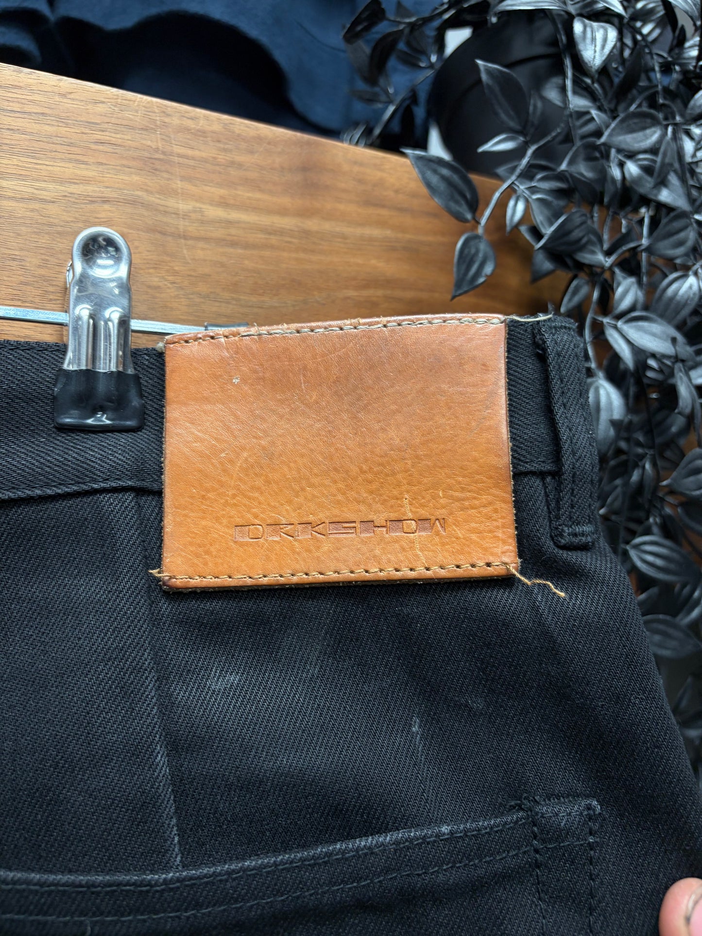 Rick Owens 16oz Japanese Raw Denim ‘Bolans’ Black Flared Leg Jeans