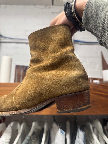 Saint Laurent Brown Suede ‘Wyatt’ Boots