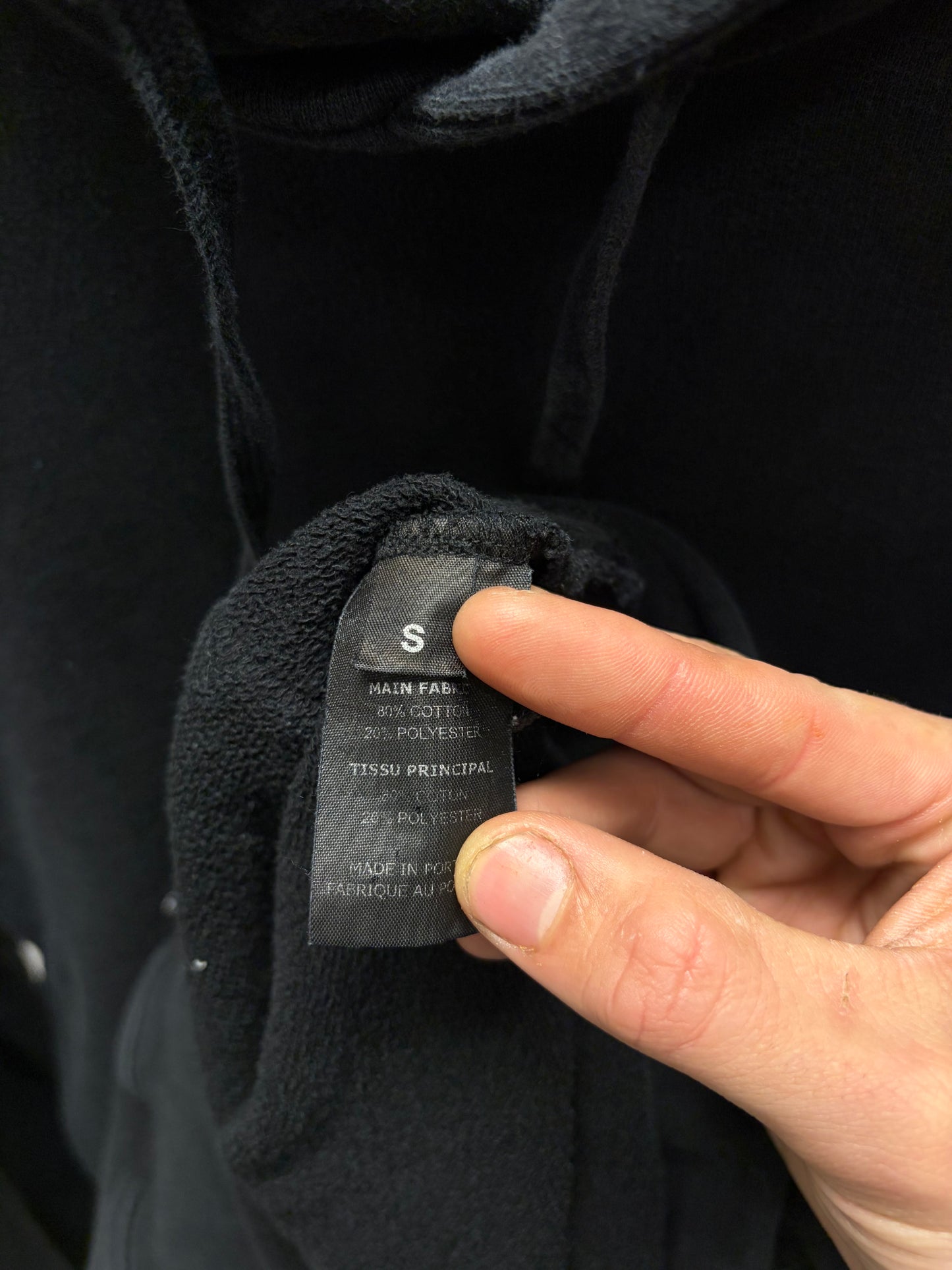 AW2018 Vetements ‘Friends’ Embroidered Logo Black Pullover Hoodie