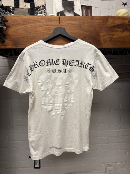 Chrome Hearts ‘Dagger Vine & Scroll Logo’ White Graphic T-Shirt