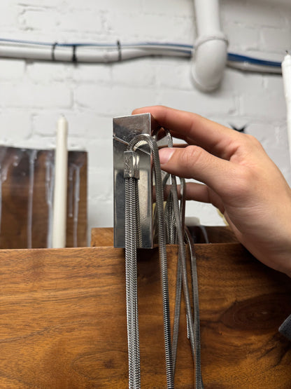 Saint Laurent ‘Smoking Box’ Silver Crossbody Bag