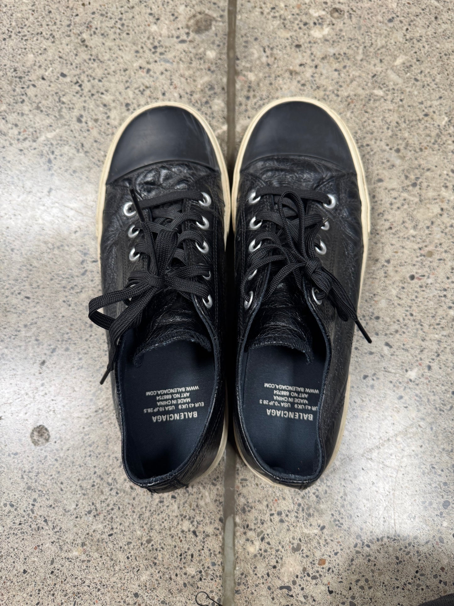 SS2022 Balenciaga ‘Paris’ Leather Low Top Skate Sneakers