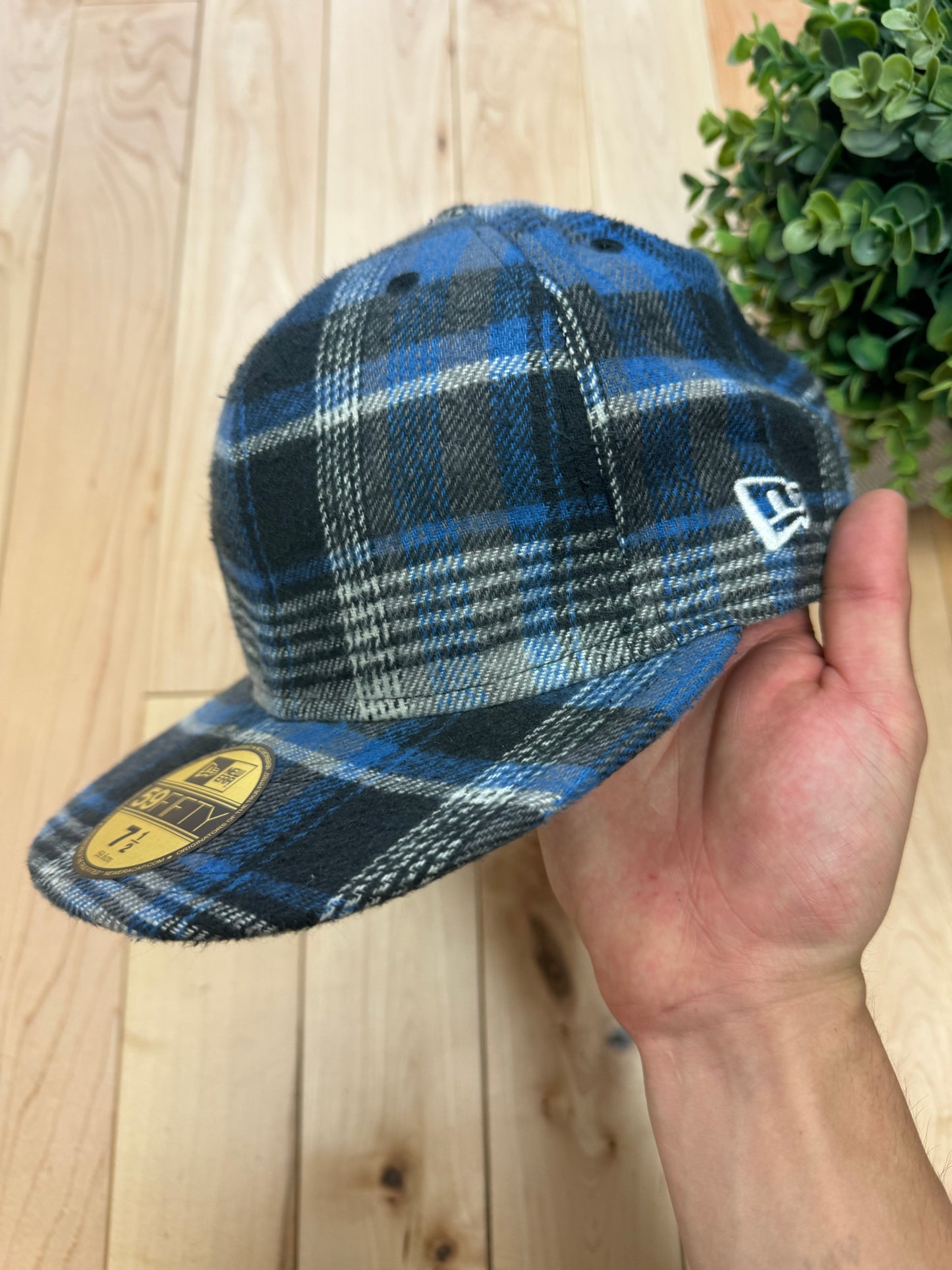 2000s Stussy Wool Plaid Fitted Hat