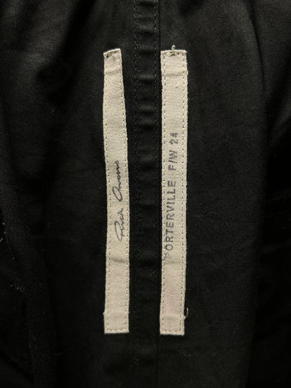 AW2024 Rick Owens ‘Porterville’ Bela Black Wide Leg Pants