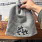 Chrome Hearts Cashmere ‘Flooded’ Leather Cross Patch Beanie