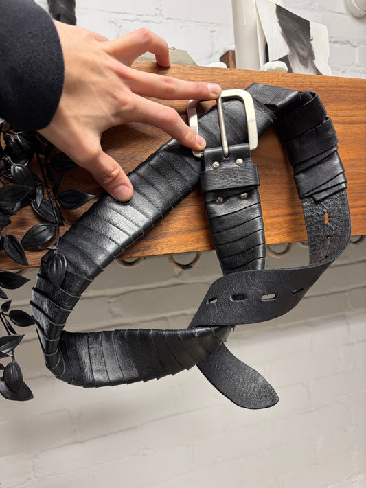 Ann Demeulemeester ‘Armadillo’ Layered Leather Wrapped Belt
