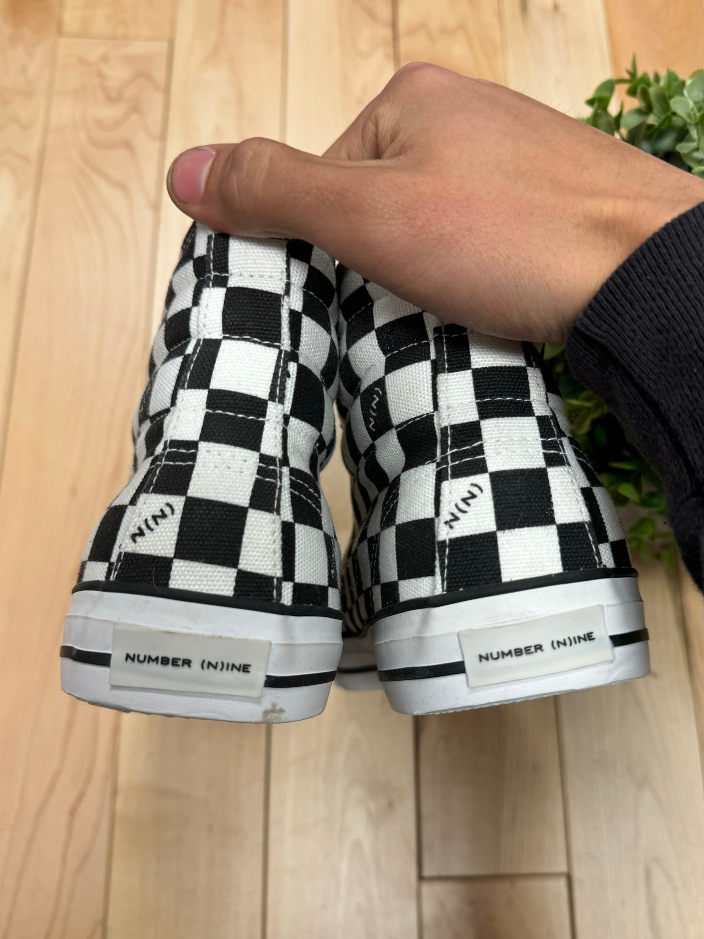 Number (N)ine ‘Chuck 70’ Checkerboard High Top Sneakers