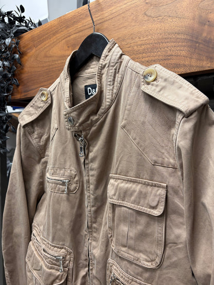 Dolce & Gabbana Military Inspired Heavy Cotton Cargo Jacket