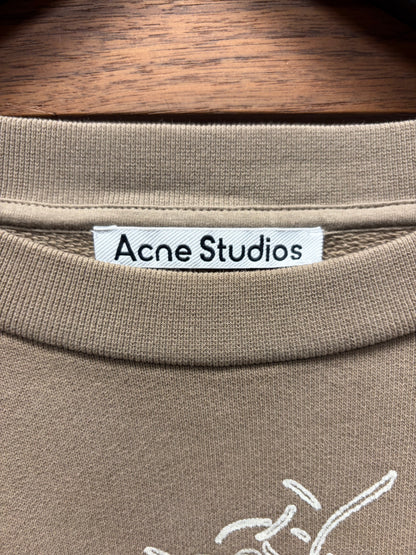 Acne Studios ‘Franzisko Devil Logo’ Oversized Tan Brown Sweatshirt