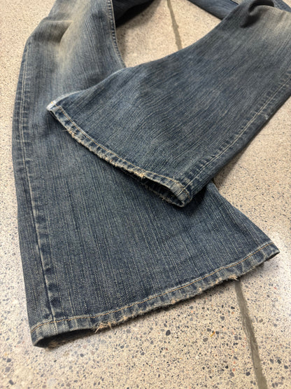 2023 Balenciaga ‘Lost Tapes’ Flared Dirt Wash Denim