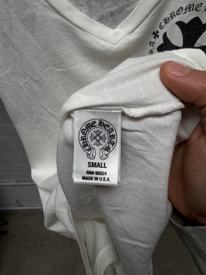 Chrome Hearts ‘CH Plus Cross’ Hollywood Store Exclusive Scoop Neck White T-Shirt