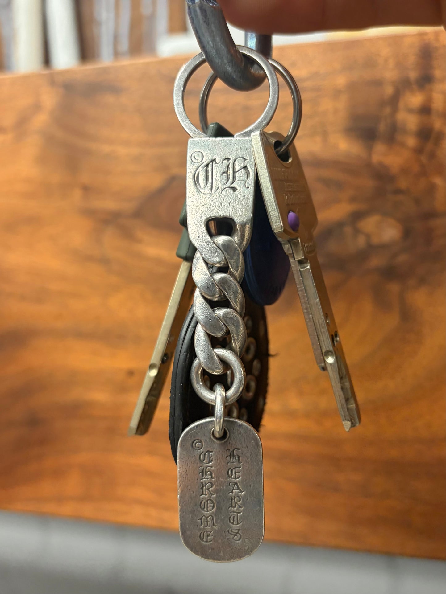 Vintage Chrome Hearts ‘Cemetery Cross’ New York Exclusive Dogtag Keychain