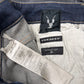 Rick Owens DRKSHDW Red/Black Waxed ‘Detroit’ Cut Hybrid Denim