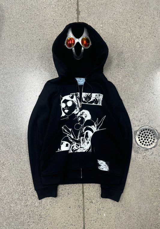 SS2018 Prada ‘Comic Strip’ Zip-Up Hoodie