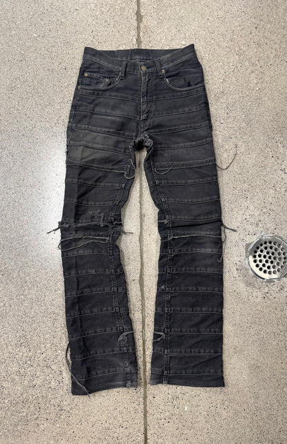 OG Hysteric Glamour ‘Hagi’ Black Patchwork Flared Denim
