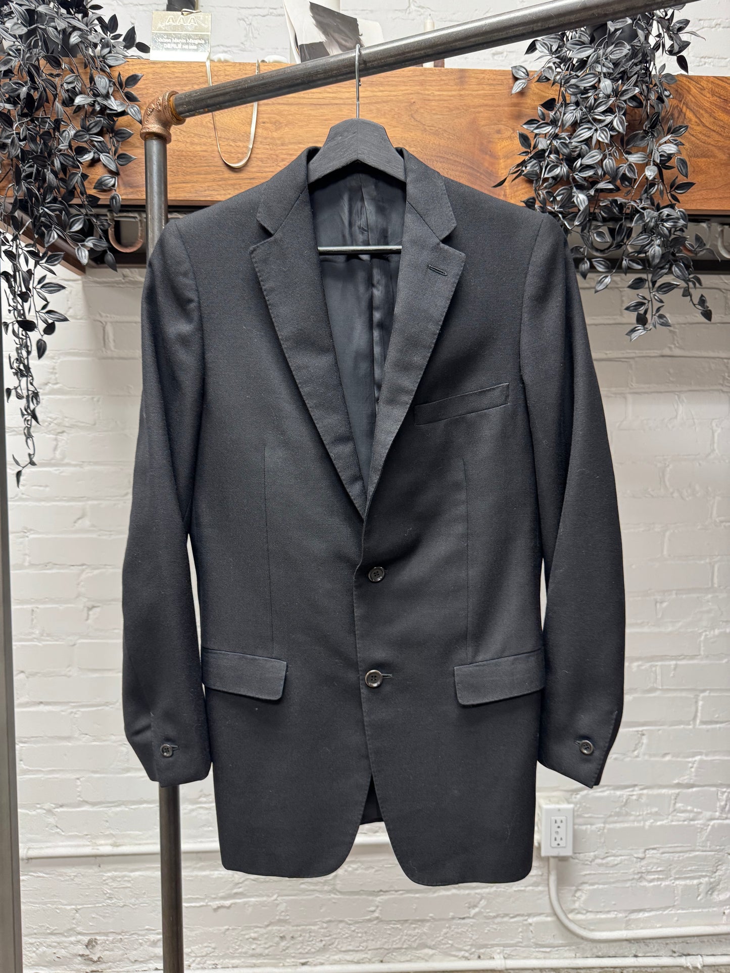 AW1996 Carol Christian Poell ‘0098’ Black ‘Tuxedo Slit’ Wool Blazer