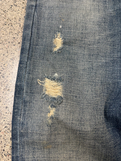 2018 Saint Laurent Washed Blue Skinny Jeans