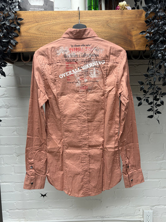 Dolce & Gabbana ‘Vintage Advertisement’ Clay Button Up Shirt