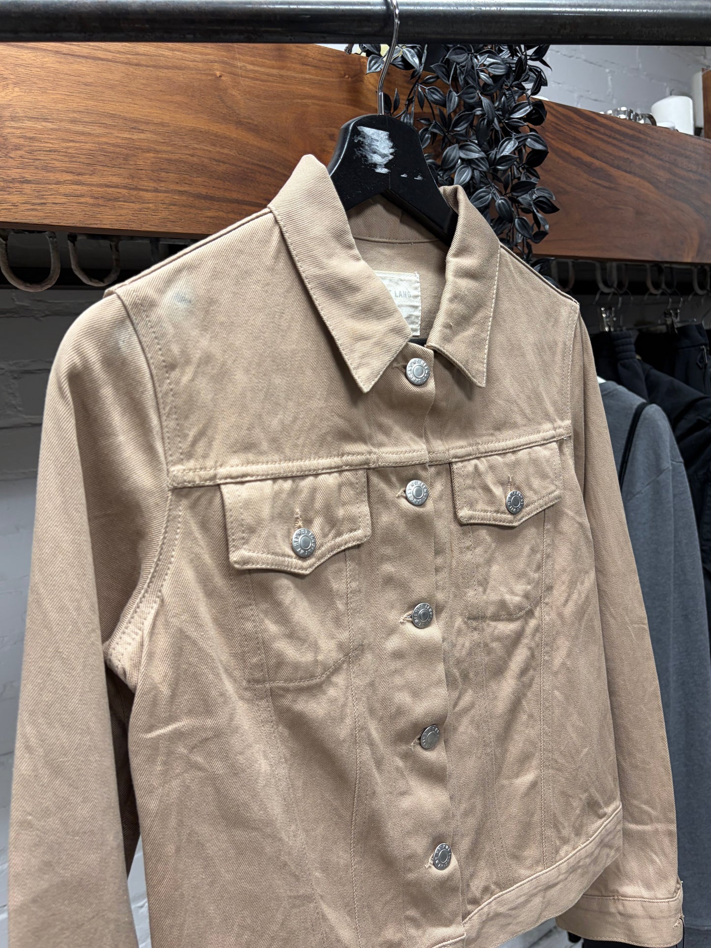 Vintage Helmut Lang ‘Raw Silk Denim’ Brown Trucker Jacket