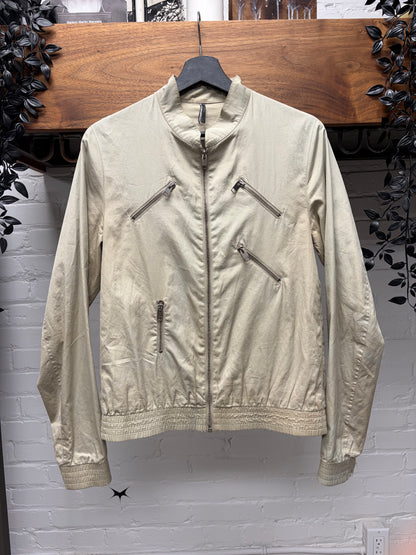 SS2007 Dior Homme by Hedi Slimane ‘We Look Good Together’ Tan Cotton Moto Jacket
