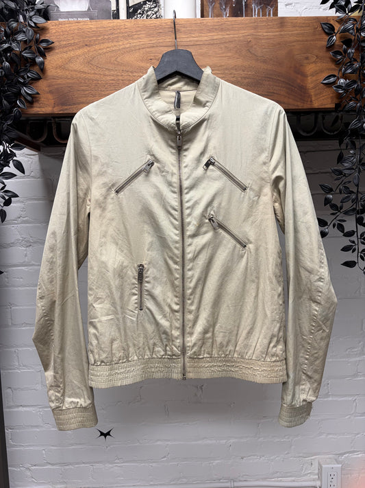 SS2007 Dior Homme by Hedi Slimane ‘We Look Good Together’ Tan Cotton Moto Jacket