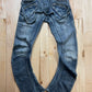 PPFM J/Banana Cut Washed Raw Blue Twisted Denim