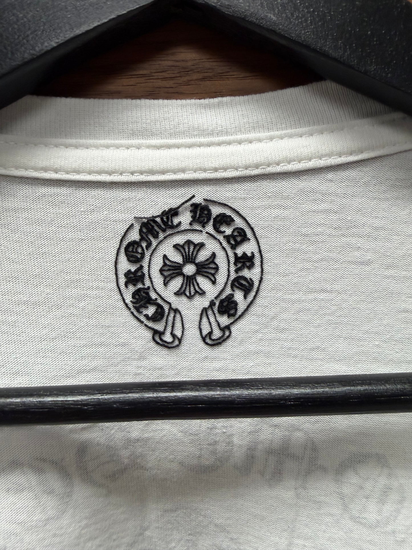 Chrome Hearts ‘CH Plus Cross’ Hollywood Store Exclusive Scoop Neck White T-Shirt