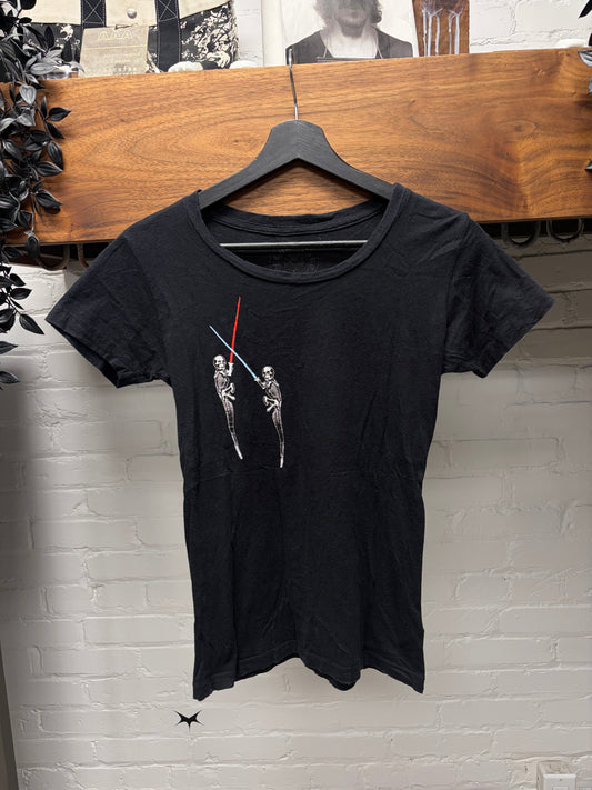 Chrome Hearts ‘Jarvis Skull’ Light Sabres Black Graphic T-Shirt