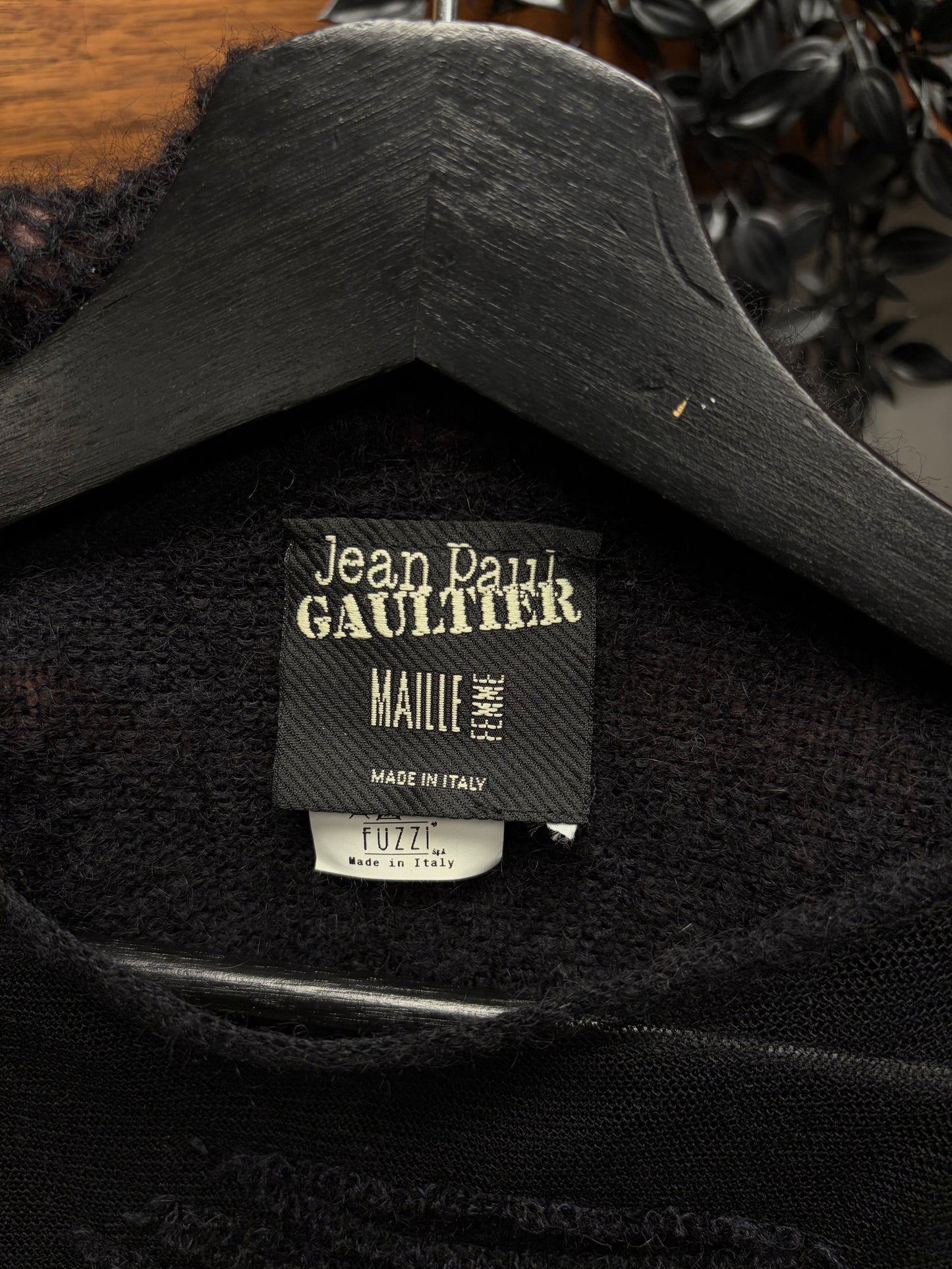 AW2007 Jean Paul Gaultier ‘Scarf Wrap’ Sheer/Mohair Blend Vampiric Knit Sweater