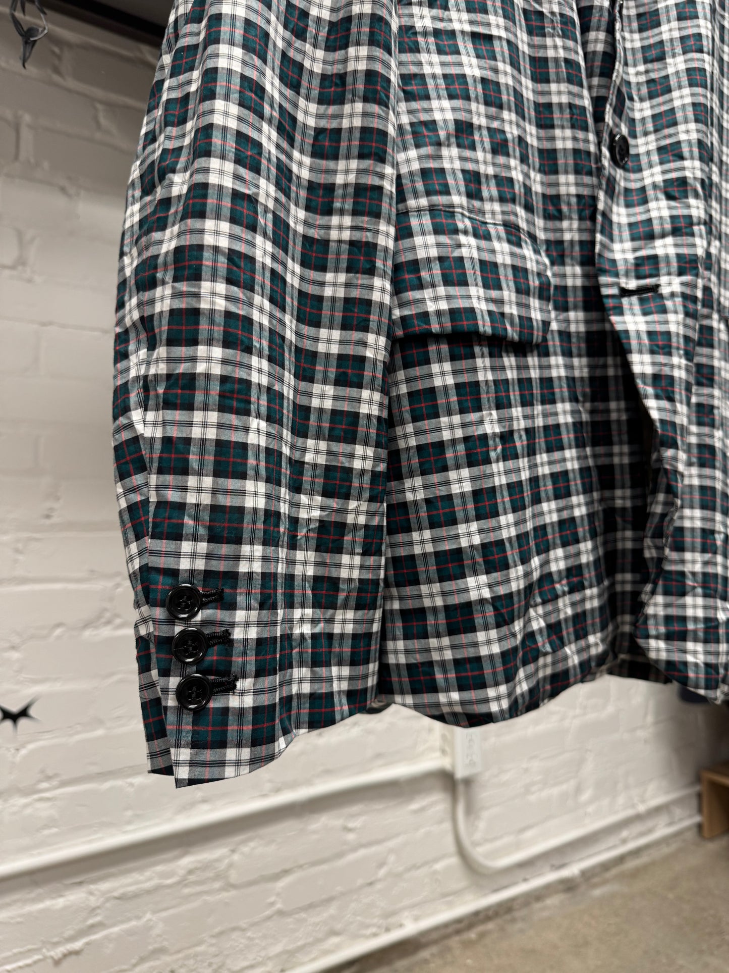 2018 Comme Des Garçons Black Plaid Blazer