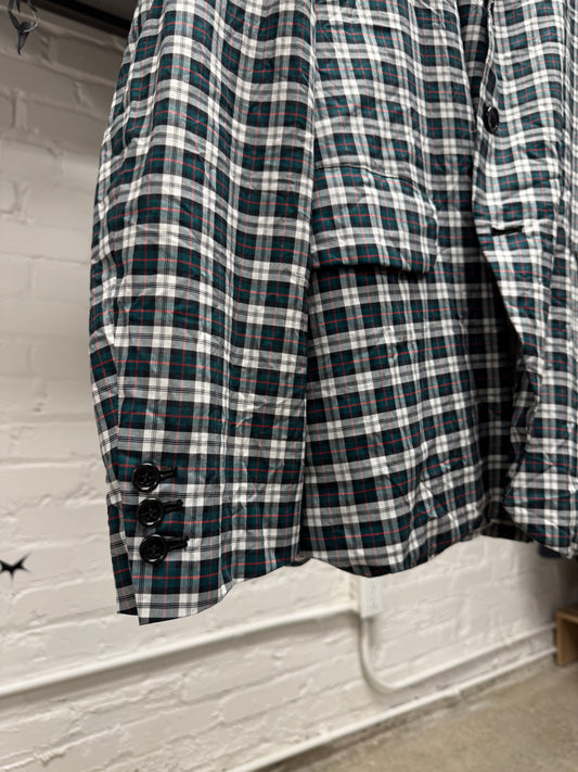 2018 Comme Des Garçons Black Plaid Blazer