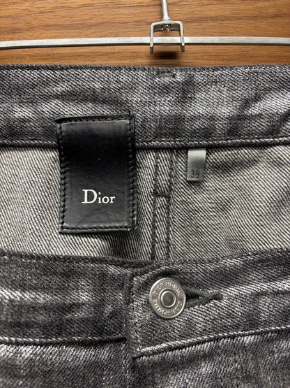 Dior Homme by Kris Van Assche ‘Radioactivity’ Silver Coated Skinny Jeans