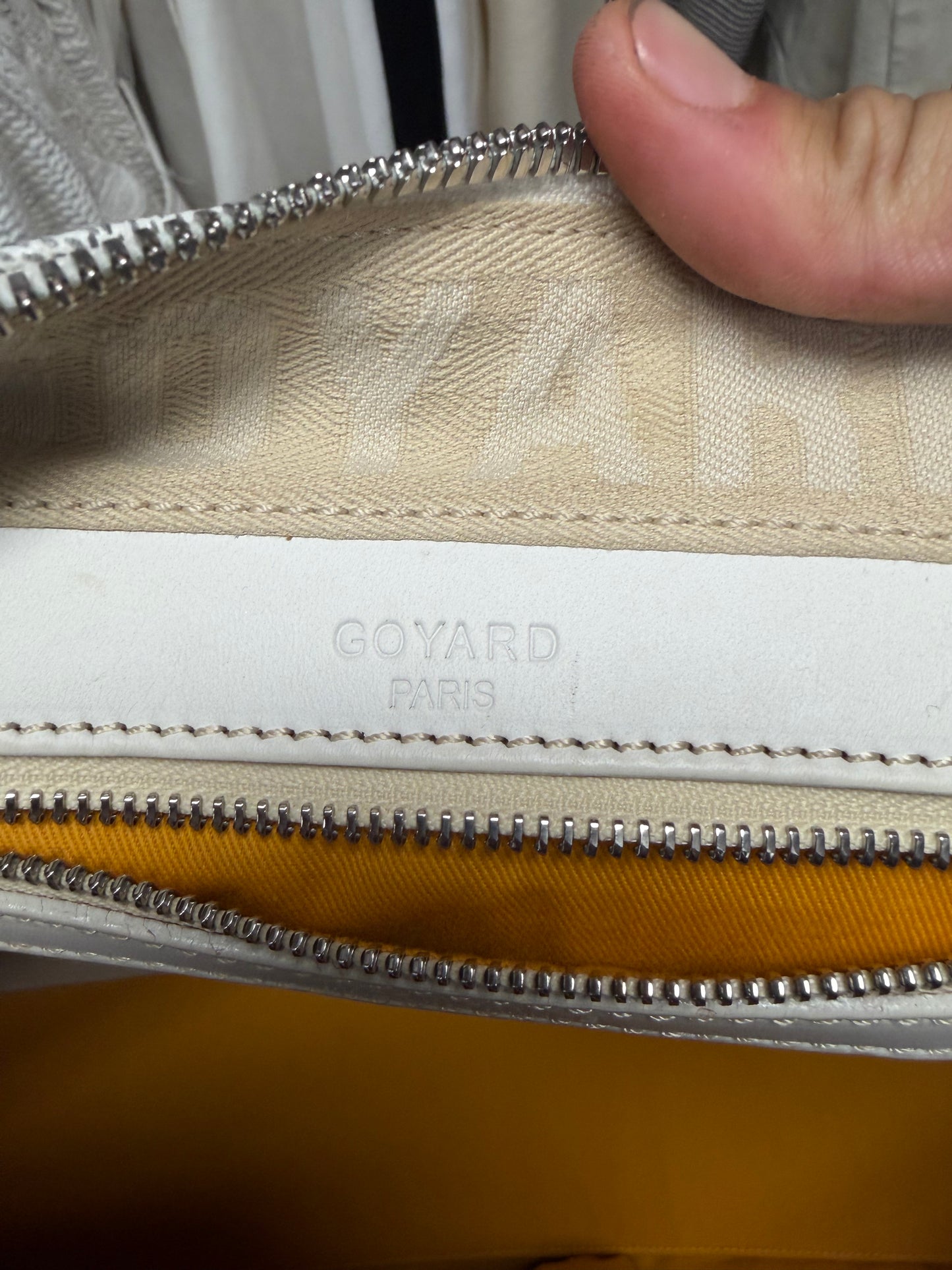 Goyard White Leather ‘Goyardine’ 62 Extra Large Duffle Bag