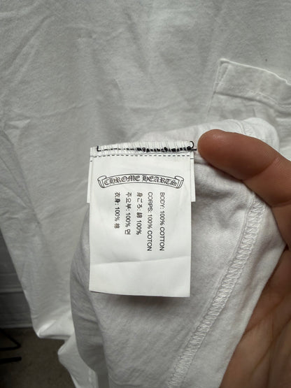 Chrome Hearts ‘Scroll Neck Logo’ White T-Shirt