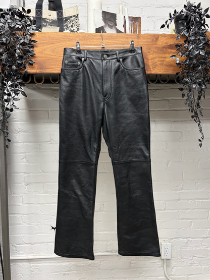 SS2023 Balenciaga ‘Garde Robe’ Leather Flared Leg Pants