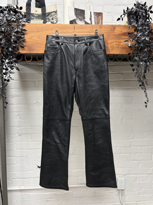 SS2023 Balenciaga ‘Garde Robe’ Leather Flared Leg Pants