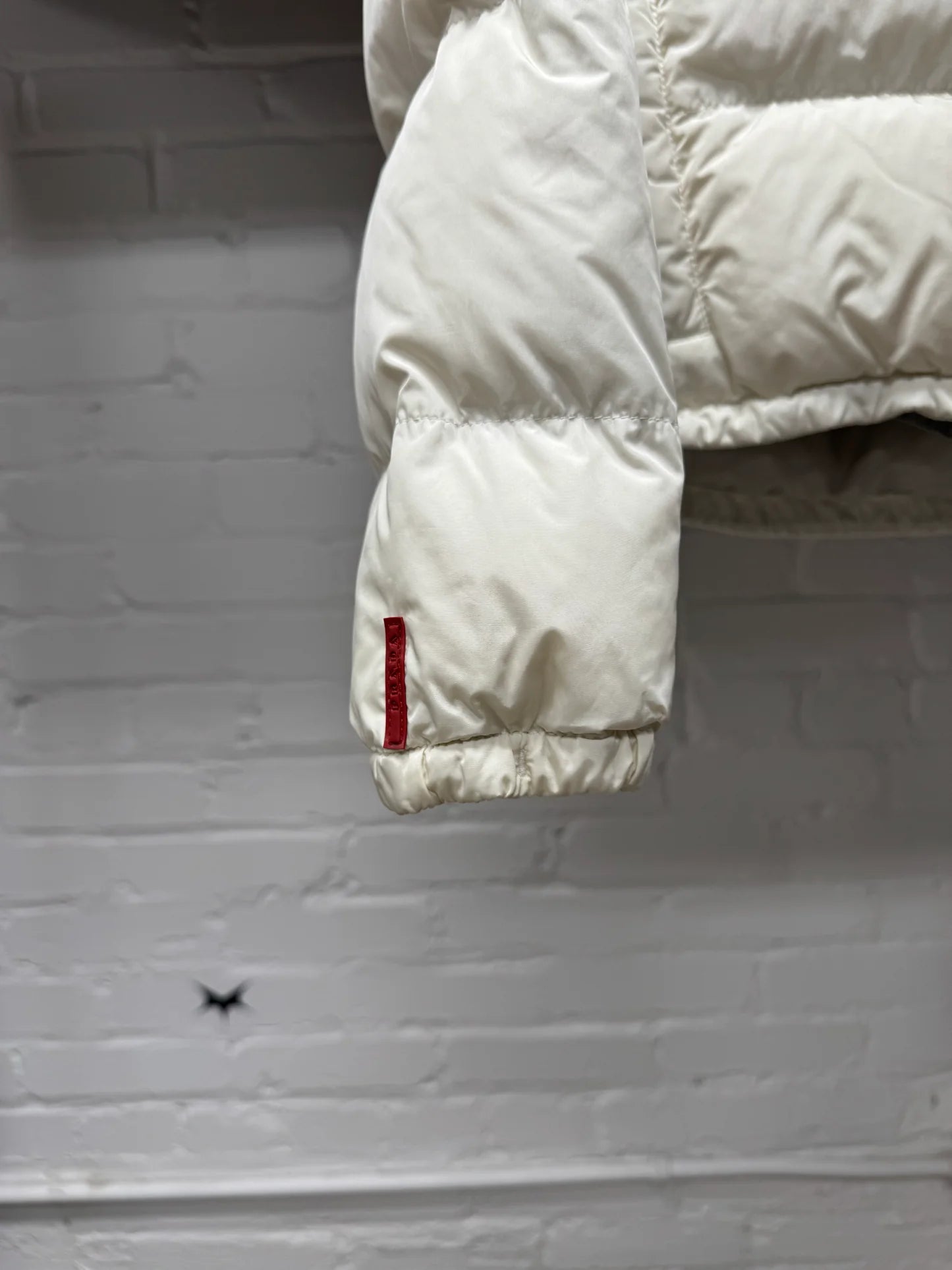 Prada Sport ‘Linea Rossa’ Down Filled White Down Filled Jacket