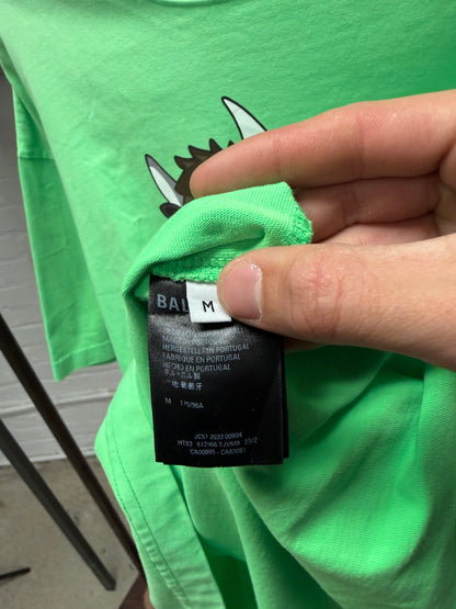 SS2021 Balenciaga ‘Little Ox’ Green Oversized Cotton T-Shirt