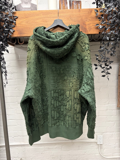 SS2022 Givenchy by Matthew Williams Boro Distressed Patchwork Hoodie