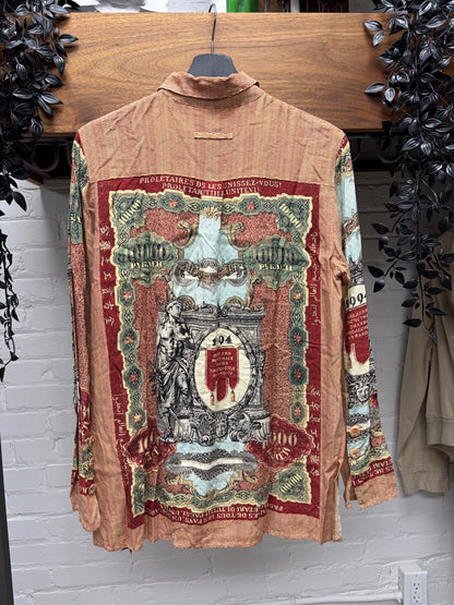 AW1994 Jean Paul Gaultier ‘Money’ Full Print Button Up Shirt