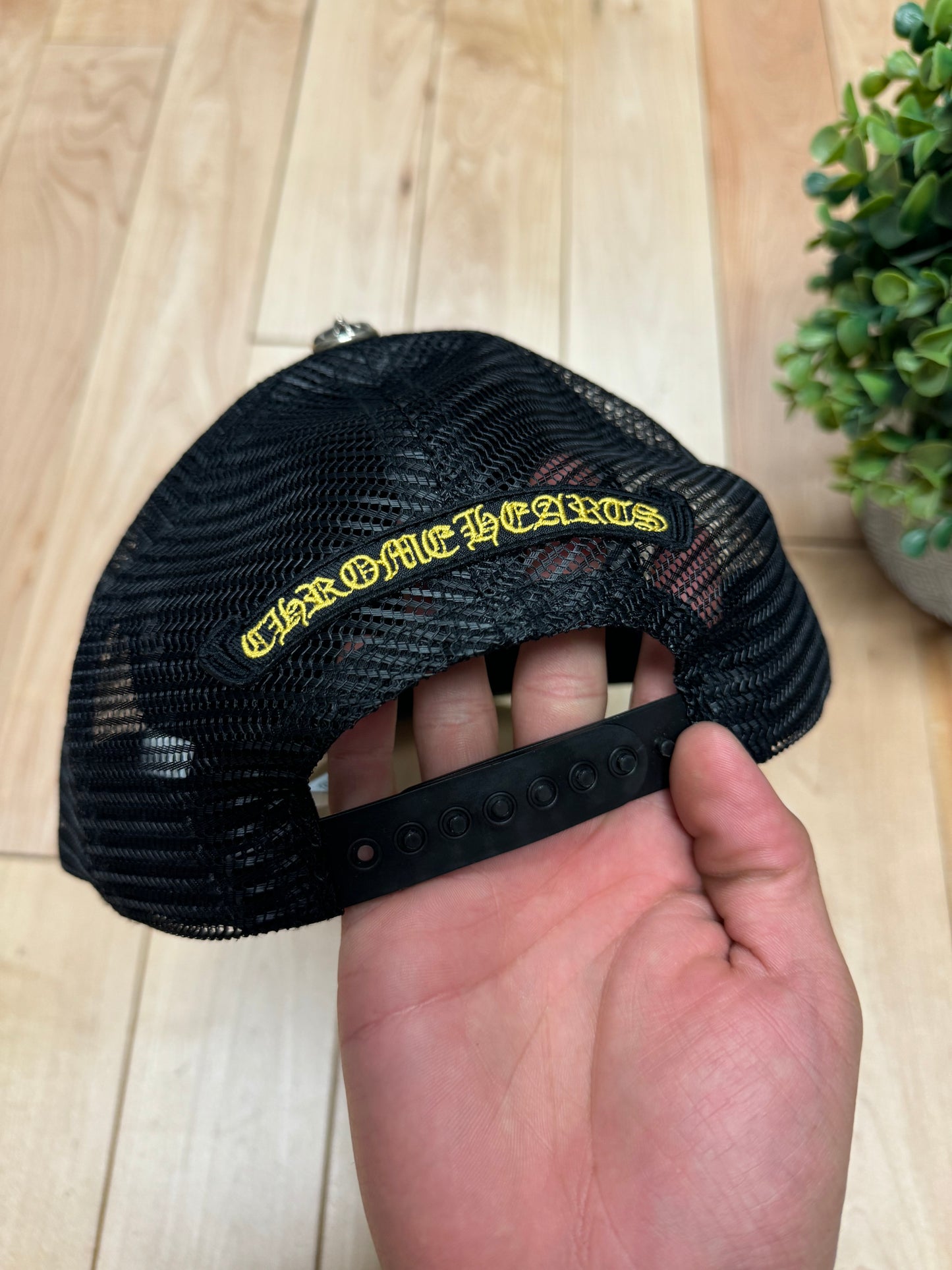 Chrome Hearts Camo Cross Patch Mesh Trucker Hat