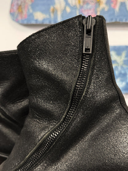 Ann Demeulemeester ‘Ernest’ Twist-Zip Combat Boots.