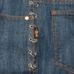 AW2003 Jean Paul Gaultier ‘Chain Mail’ Piercing Blue Bootcut Denim